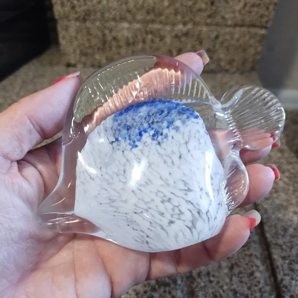 Glass Fish Paperweight Nautical Tropical Set Of 4 Paperweights - Picture 11 of 15